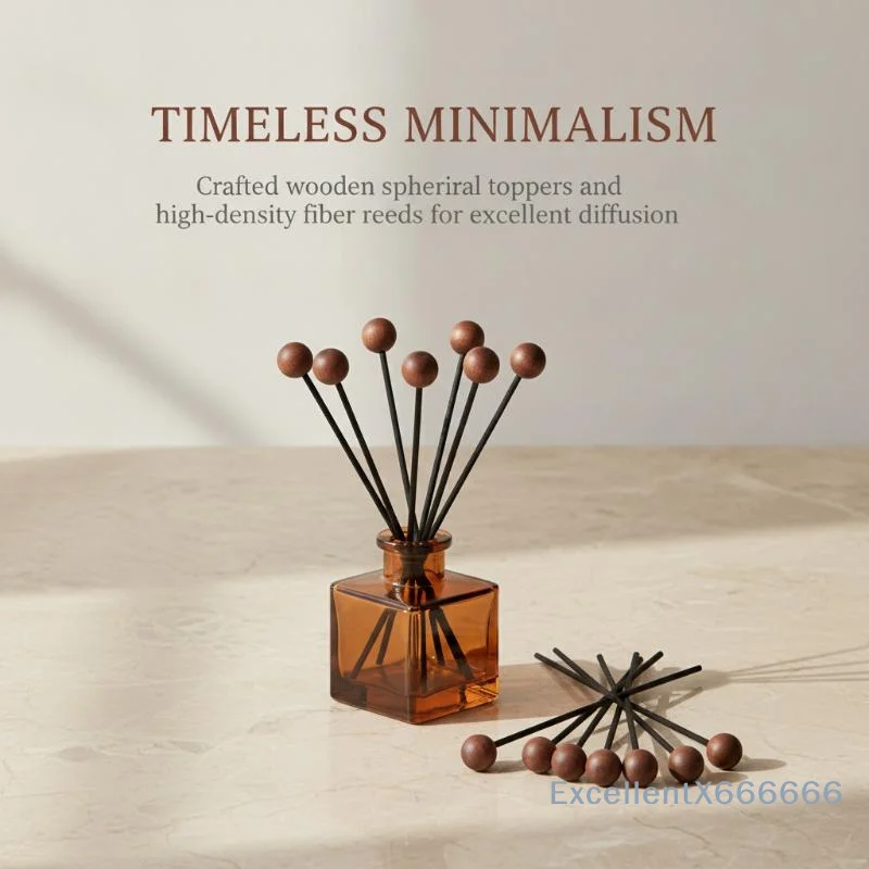 Premium Natural Fiber Aromatherapy Reed Diffuser Replacement Sticks 10Pcs Refill for Home Bedroom Decor