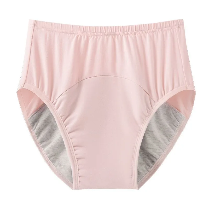 ผู้หญิงผ้าฝ้ายผ้าอ้อมชุดชั้นในผู้สูงอายุสุภาพสตรีขยาย Gusset Leak PROOF หนากางเกงผู้ป่วยไม่หยุดยั้งกางเกง