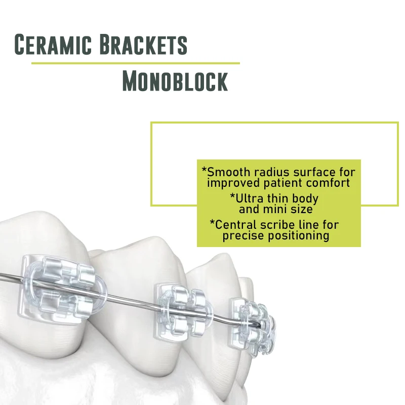 1set ortodonzia dentale staffa in ceramica bretelle Standard Roth/MBT 022 345 ganci prodotto dentista materiale odontoiatrico