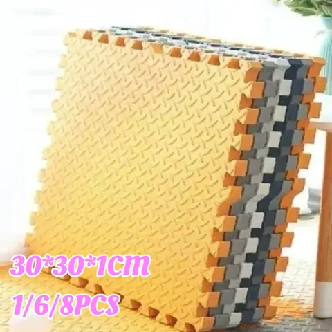 30x30cm Baby Crawling Pad EVA Foam Interlocking Floor Waterproof and Non Slip Leaf Pattern Floor Mat Living Room Decoration