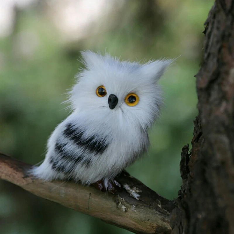 Owl Exquisite Ornament Cute Lovely Furry Christmas Bird Ornament Decoration Adornment Simulation for Home Decor Gift