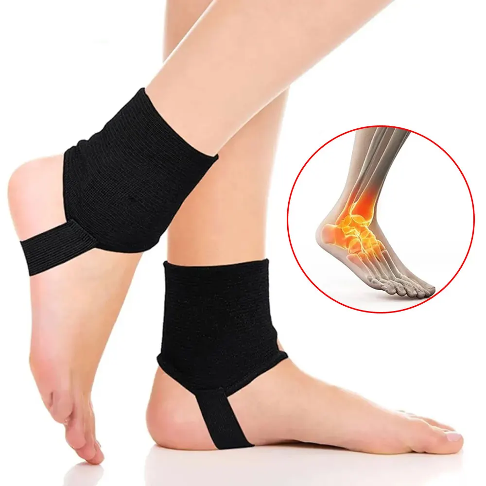1 Pair Ankle Guard Protectors Leg Support Foot Pads for Soccer Football Volleyballs Double Side Ankle Protections Pad Men Women
