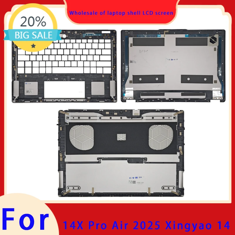 compatible-avec-les-modeles-mechanical-revolution-boundless-14x-pro-air-2025-xingyao-14-cache-superieur-d'ecran-lcd-repose-poignets-charniere-du-boitier-inferieur