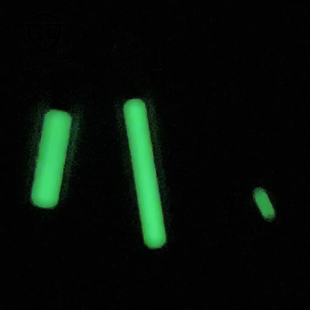 ساعة يد فضية من ريتشوس NH35 عقارب خضراء مضيئة تناسب NH34 NH35 NH36 ETA2824 2836 حركة Miyota8215-DG #5