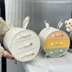 Children's Hair Clips Hair Accessories Storage Box Cute Desktop Drawer Type Headstring Jewelry Cosmetics Storage Rack