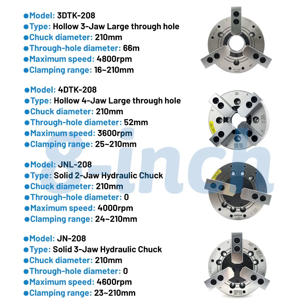 8 Inch Hydraulic Chuck 210mm 8\