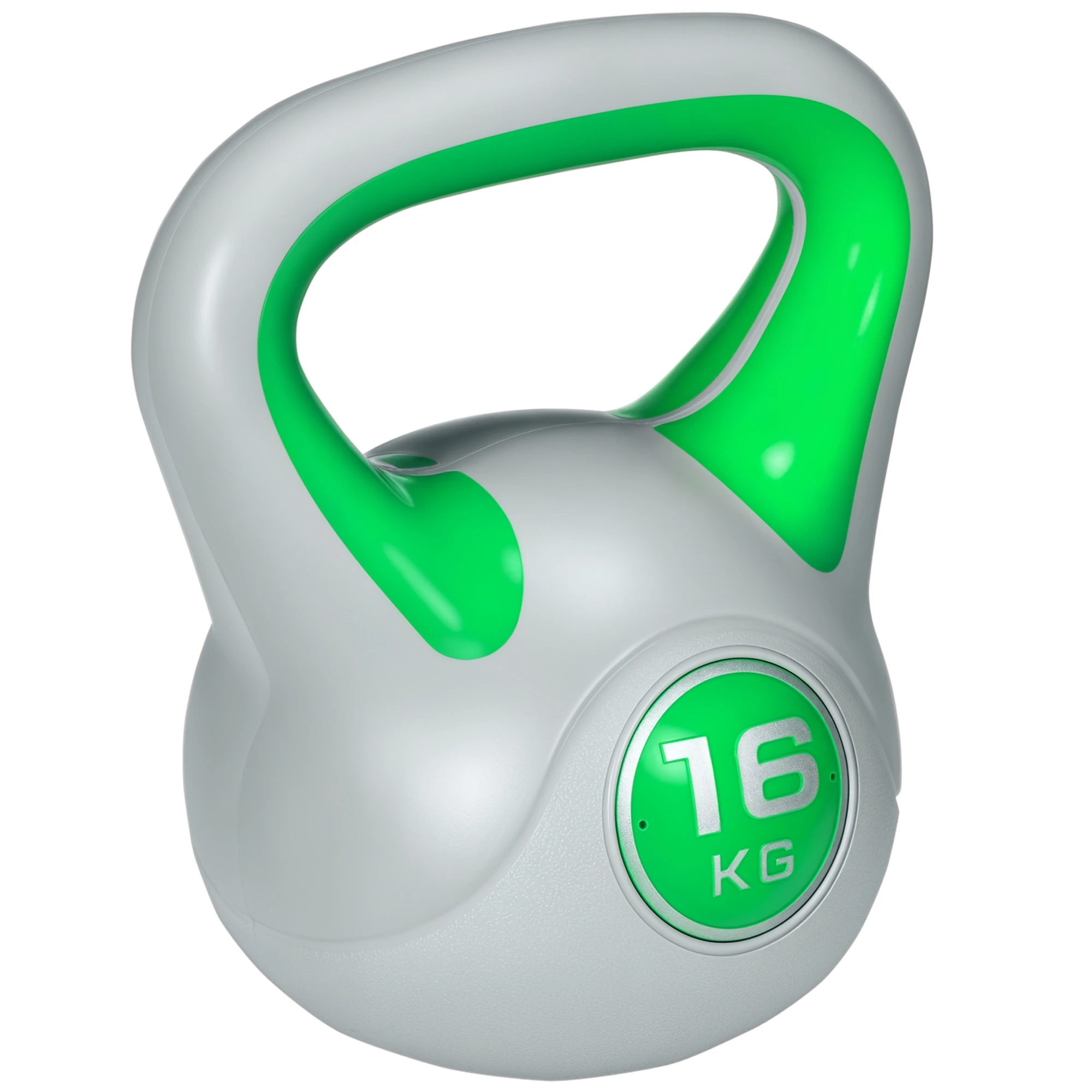 Sportnow Kettlebell, Pu-gecoat en zandgevuld, brede handgreep, voor bodybuildingtraining, thuis, sportschool