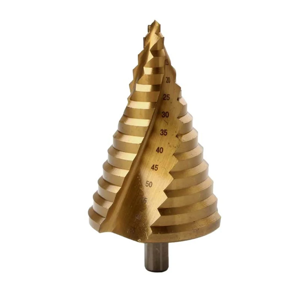 Extra Large Step Drill Tower 6-65mm Triangular Handle Spiral Groove Bit,Reaming,Cross-Border