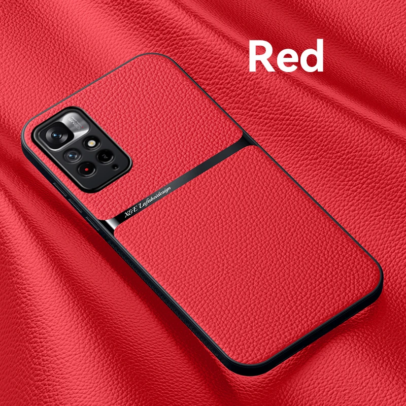 Magnetic Ring For Redmi Note 11 Pro Plus 11S 4G 11T 5G Silicone Soft TPU Leather Phone Case Lens Protection Back Cover Cases