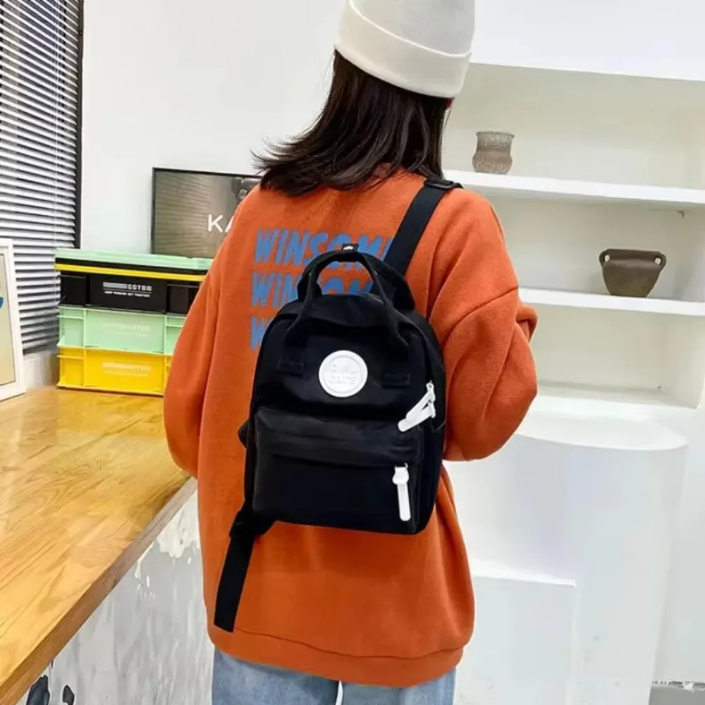 Canvas Backpacks for Children New Girls\' School Bag Retro Women Mini Backpack Fashion Solid Color Small Backpacks Student