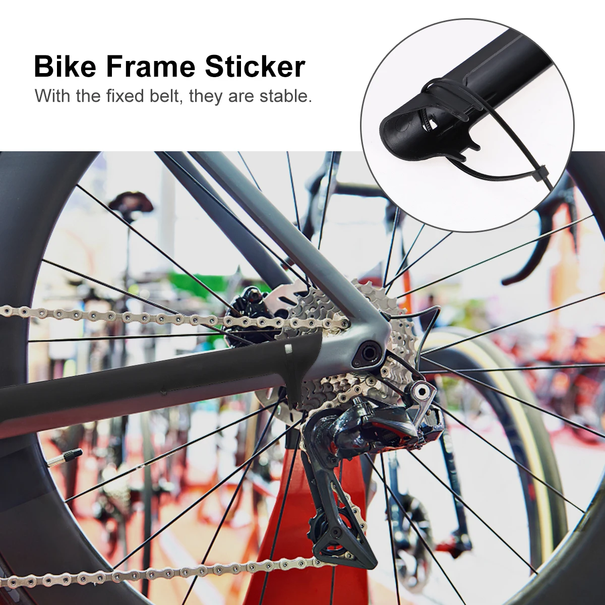 

4 set Bike Chain Guard Sticker Durable Protector for Mountain Road Bikes Frame Stay Cover Plastic Resin Safe Practical