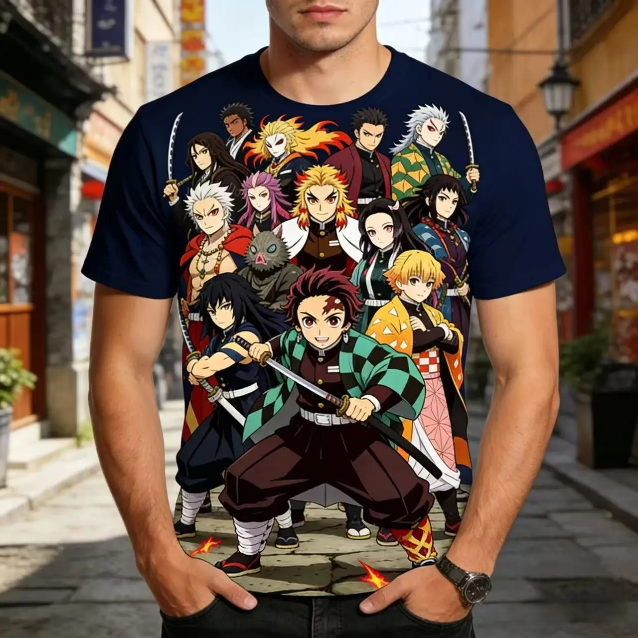 Summer 2026 Ghostslayer All-Star Rally Theme 3D Printed Breathable Quick Dry T-shirt for Men and Women Parent-child Tops