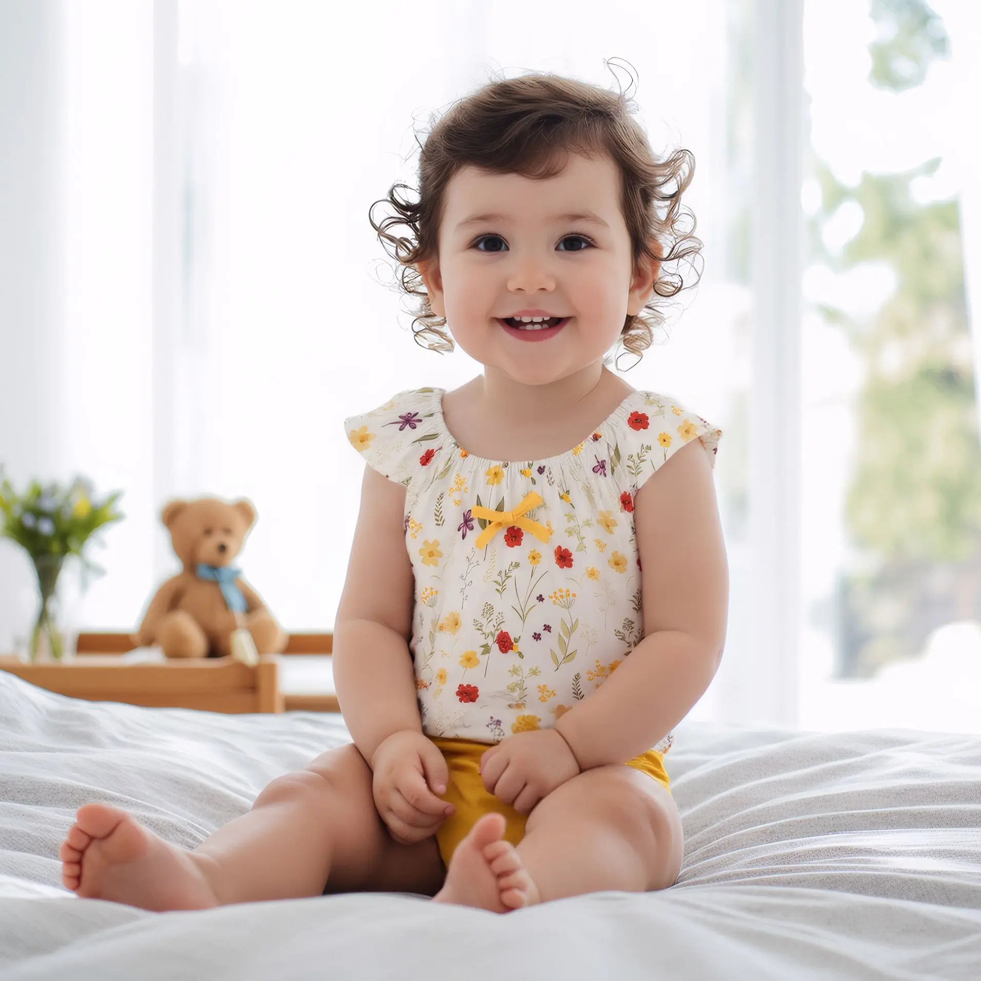 

Sanlutoz Flower Summer Baby Clothes Sets Toddler Tops + Bottoms 2pcs Casual Cotton Infants Outfits Sets