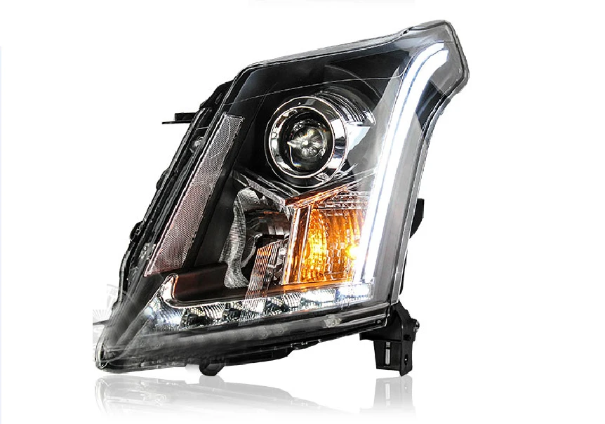 

2010 2011 2012 2013 2014year For SRX LED Strip HeadLight bumper front light with Bi Xenon Projector Lens