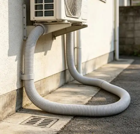 Air Conditioning Drain Hose Thickened 50M PVC HVAC Drain Pipe Extension Tube Waterproof  Gray Drainage Tools Accessories