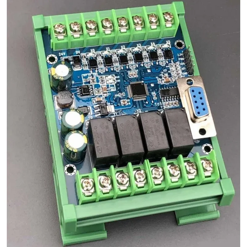 FX2N-6MR/10MR/14MR/20MR/24MR/30MR/32MR/10MT/14MT/20MT/32MT PLC Board With Base Relay Transistor Module DC12-30V Power Supply