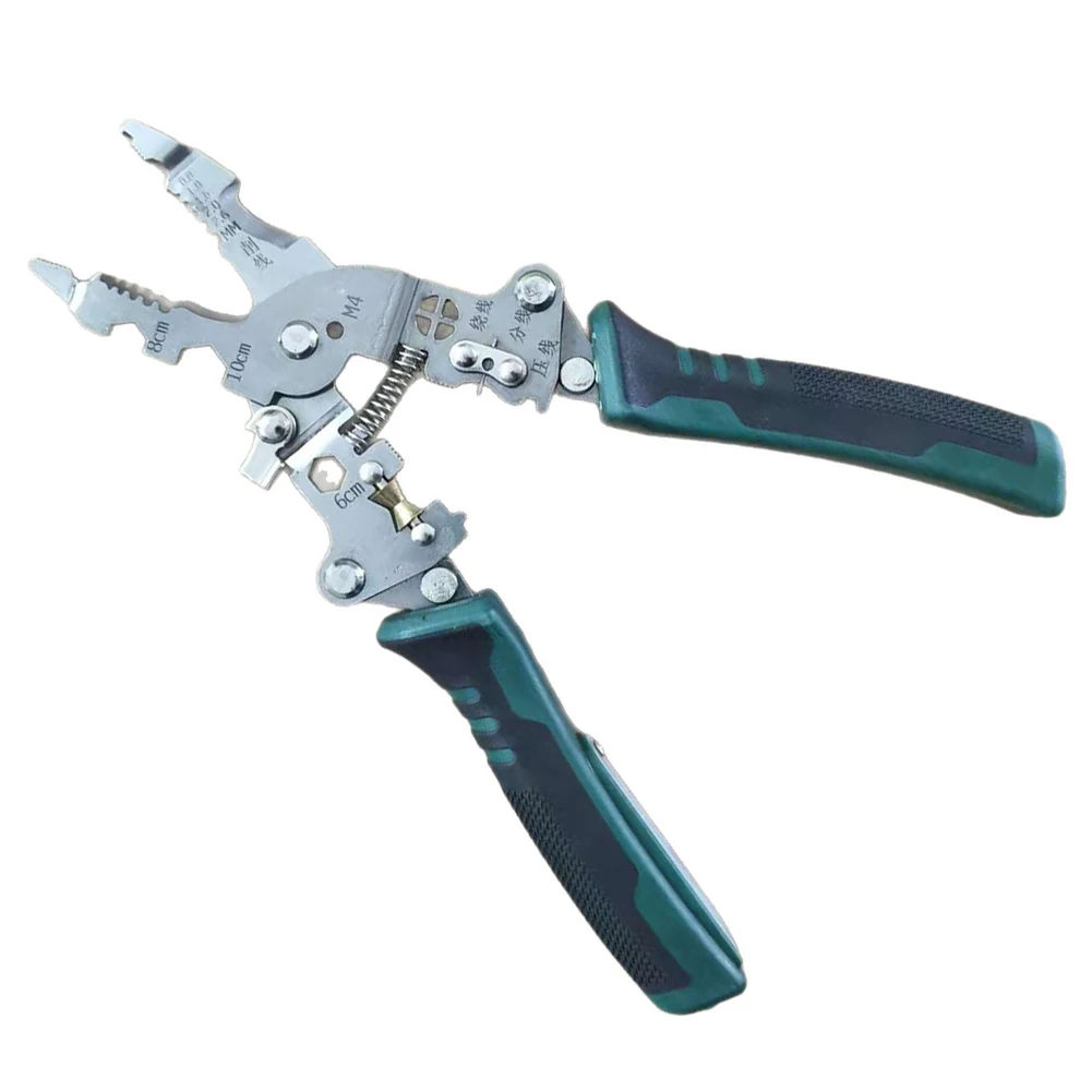 Foldable wire stripper pliers for wire cutting crimping with pulley design multifunctional wire splitter electrician hand tool