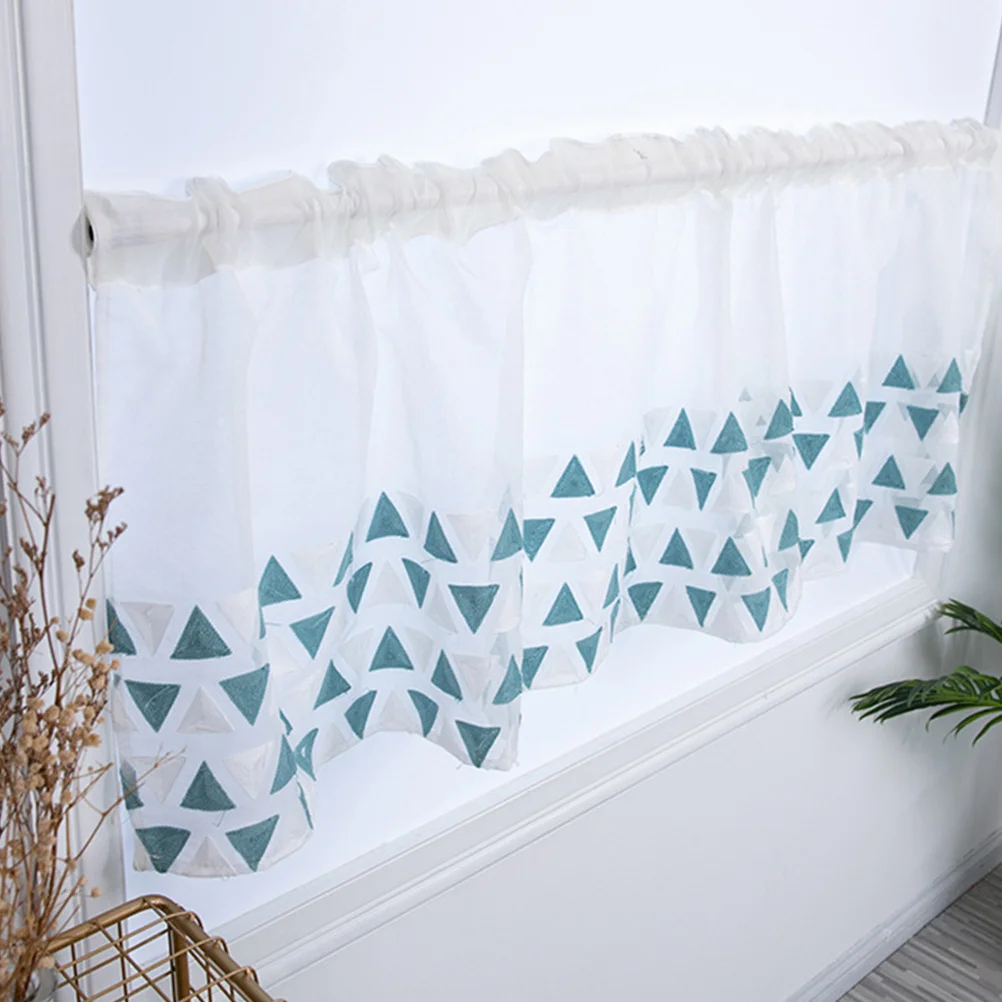 أنيقة نصف الستار نافذة ستارة قصيرة 100x50 سنتيمتر ضوء حجب ستائر التعتيم رومانسية ديكور المنزل لغرفة المعيشة غرفة نوم #5