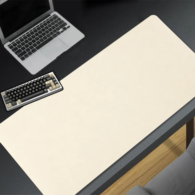 Solid color simple Computer Laptop Mouse Pad HD Print Monet Green Extended Desk mat Computer Accessories White Premium Mousepad
