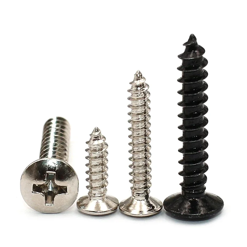 100Pcs M2 M2.1 M2.3 M2.4 Medium Carbon Steel Cross Phillips Raised Countersunk Head Half Oval Screw Bolt L=6/10/15/16/18mm