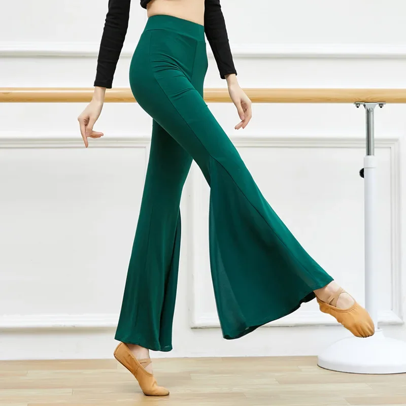 Classical Dance Pants Women Modern Dance Practice Pants Artistic Exam Wide-legged Flared Pants Women Physical Latin Dancing