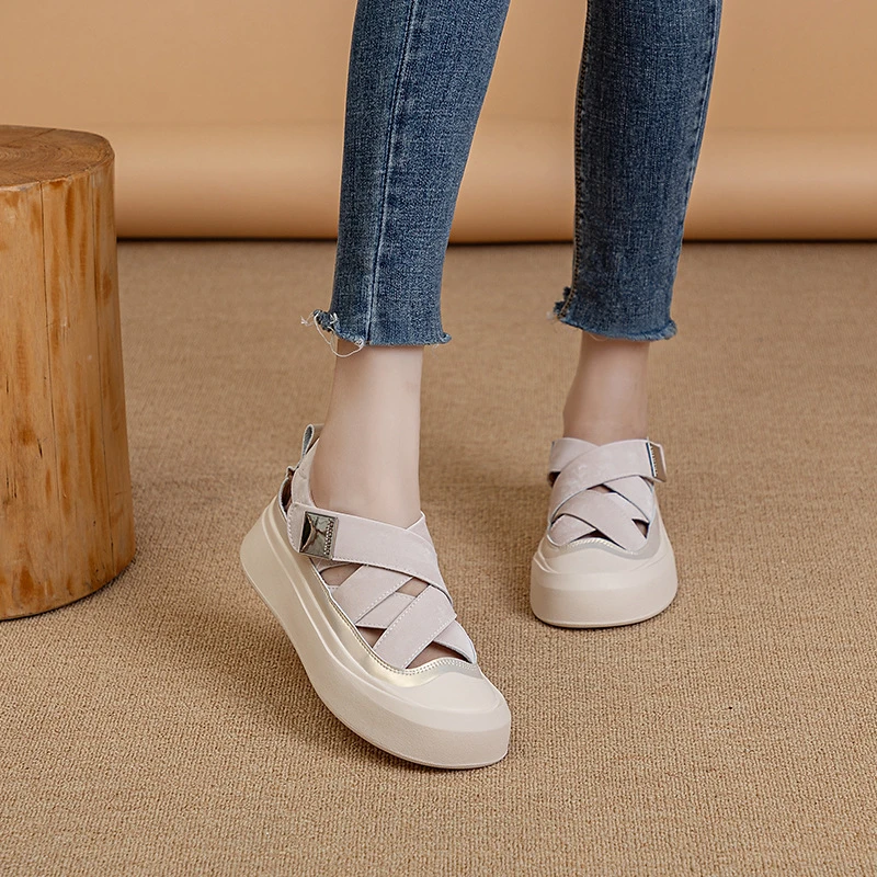 CICIYANG Women's Sandals 2025 Summer New Anti-slip Breathable Roman Female Shoes Large Size 42 43 Sneakers Casual Sandals Female - Image 4