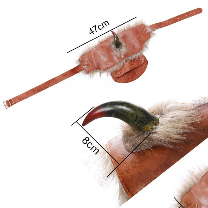 Guerreiro armadura traje cosplay adulto couro do plutônio pele marrom viking ombro armadura com chifre halloween carnaval festa traje prop