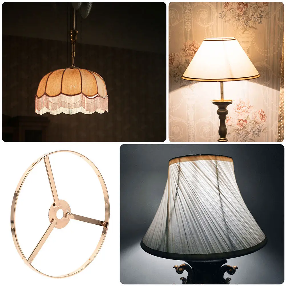 

Комплект из 2-х круглых железных рамок для абажуров E27, прочная конструкция, 13 см, для самостоятельной сборки, замена кольца абажура для настольных, напольных и подвесных светильников