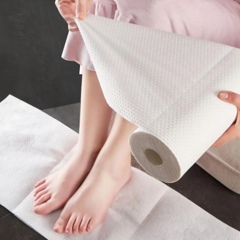 Thickened Disposable Foot Wiping Cloth for Multiple Scenarios, 50pcs Pure White Soft Absorbent for Home, Hotel, and Foot Therapy