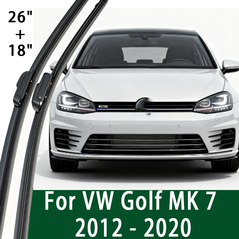 

Wiper Front Wiper Blades For VW Golf MK 7 2012 - 2020 2013 2014 2015 2016 2017 2018 Windshield Windscreen 26"+18" Accessories