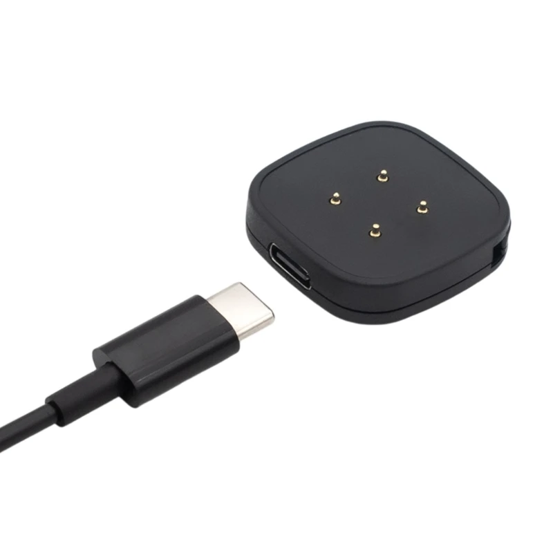 Cargador para Fitbit Versa 3 y 4/ Sense 1 y 2, Cable de carga de repuesto, adaptador de base de Cable USB C, accesorio magnético para reloj inteligente