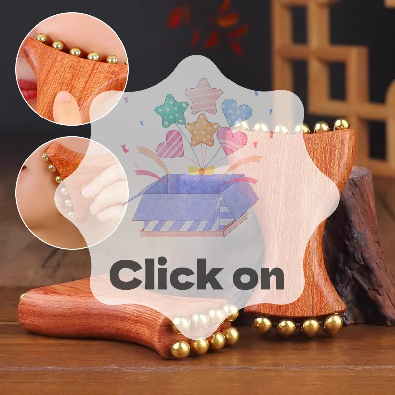 

Brass Gold Bead Facial Fascia Lifting Tool Cheek Beauty Massage Gua Sha Lymphatic Drainage Massager Trigger Point Relaxation