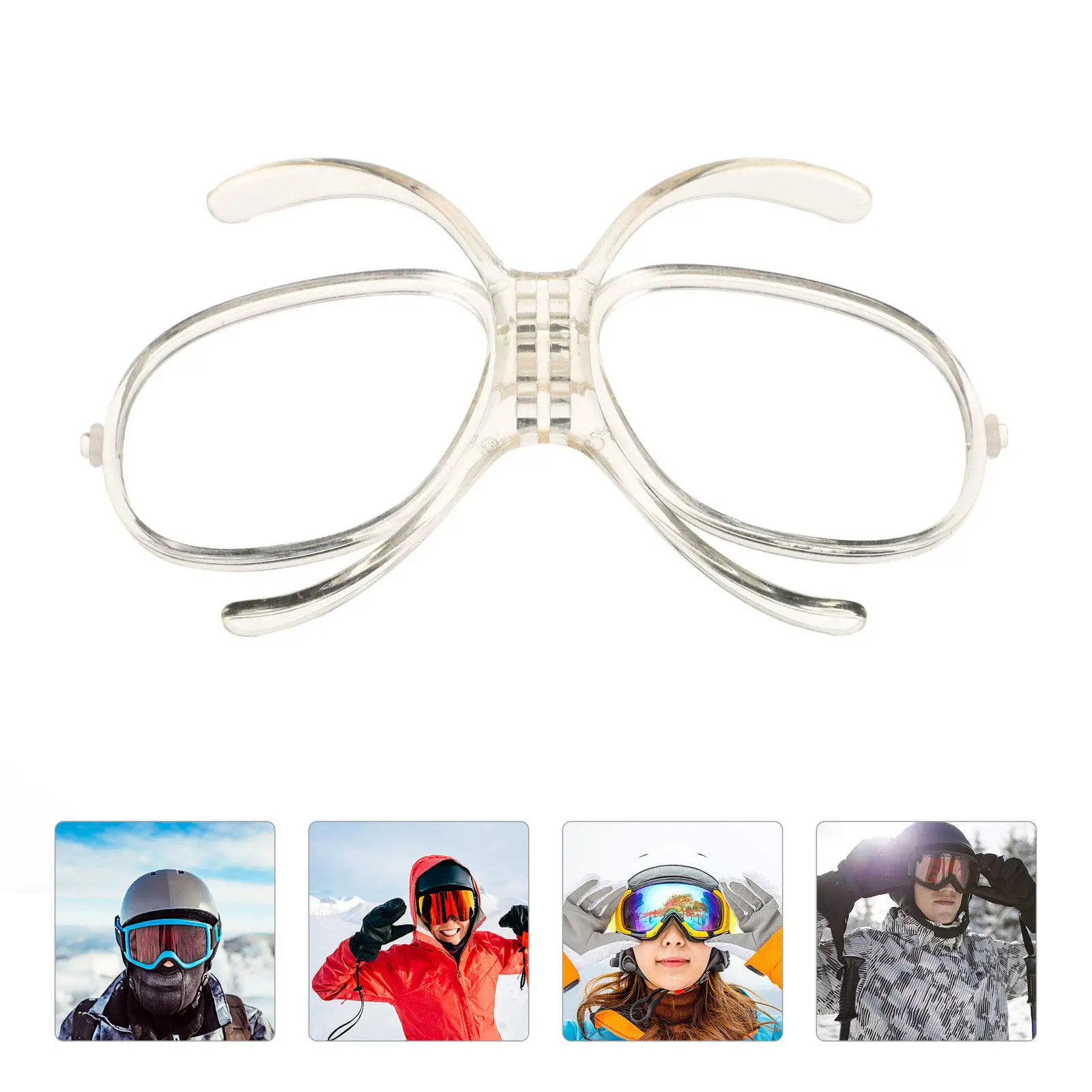 2Pcs Ski Goggles Insert Frame Silicone Lightweight Inner Frame for Snowboard Glasses Replacement Parts Ski Accessories