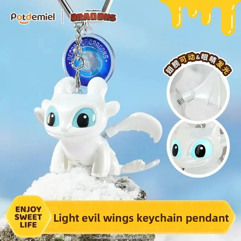 

Potdemiel Honey Pot Light Fury & Night Fury Couple Keychain, Creative Car Bag Charm Unique Gift for Men Women Lovers