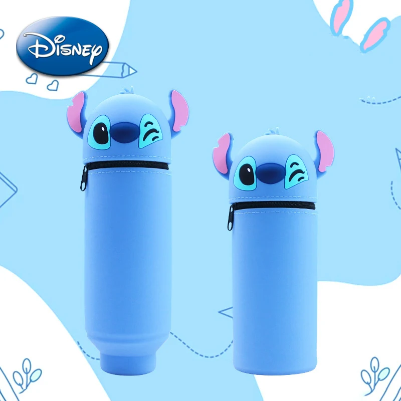 

New Stitch Telescoping Silicone Pencil Case Cute Cartoon Foldable Pen Holder Student Stationery Storage Bag Children Gifts Hot