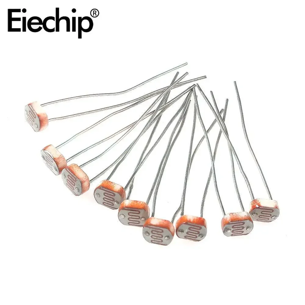 50pcs/set GL5506 GL5516 GL5528 GL5537 GL5539 Photoresistor Resistors Set, Electronic Component Light-dependent Resistors LDRs