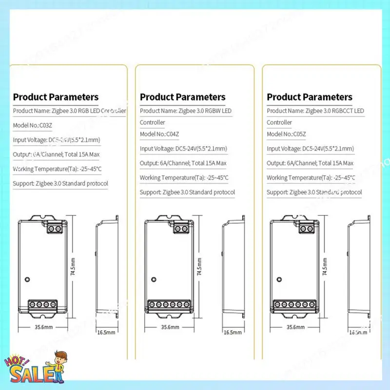 N08R Light Strip Controller RGB Light Strip Controller TUYA Smart Life APP Control Dimmer Light Strip Controller RGBCCT