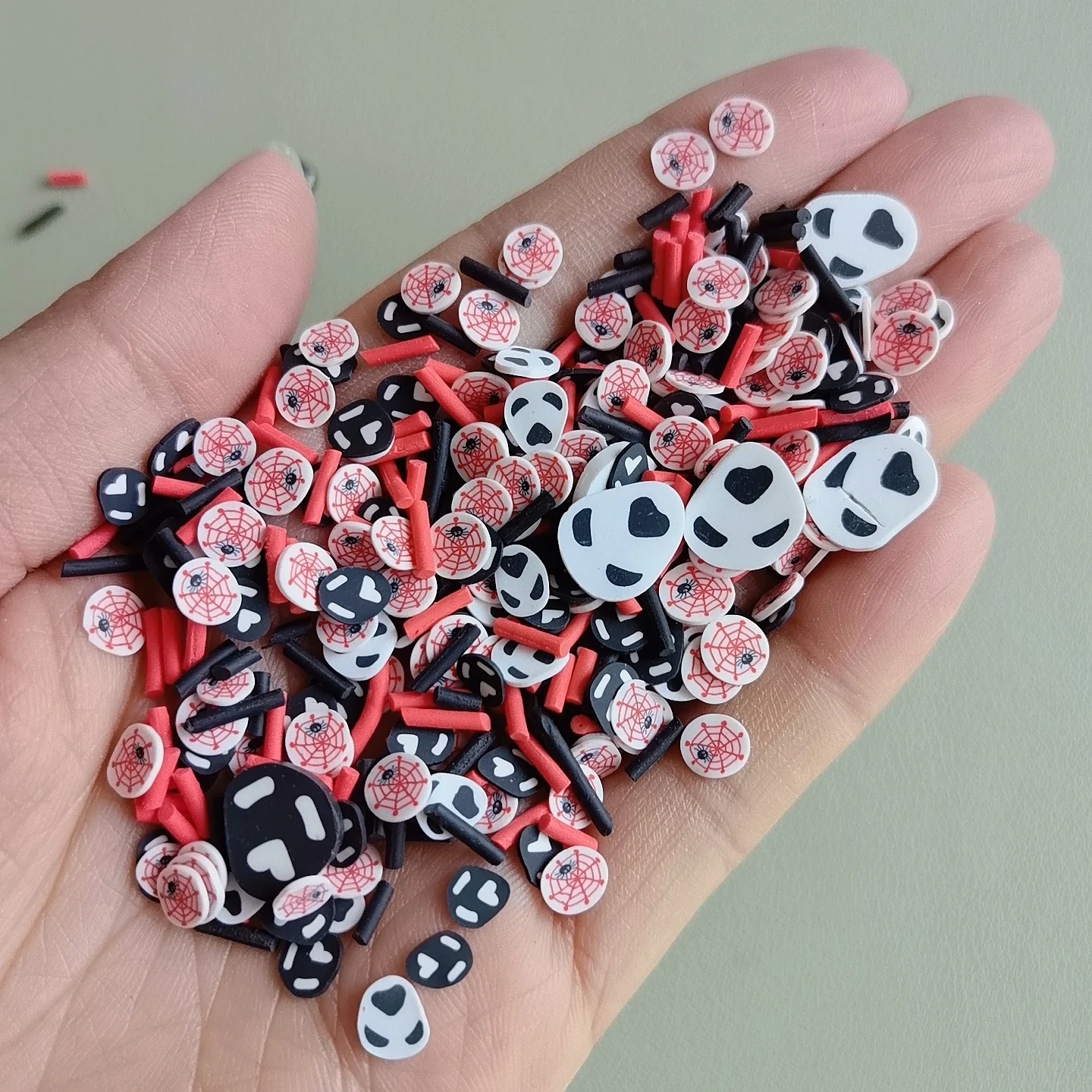 Halloween Series Clay Sprinkles Mixture Polymer Clay Slices for DIY Crafts Slime Filling