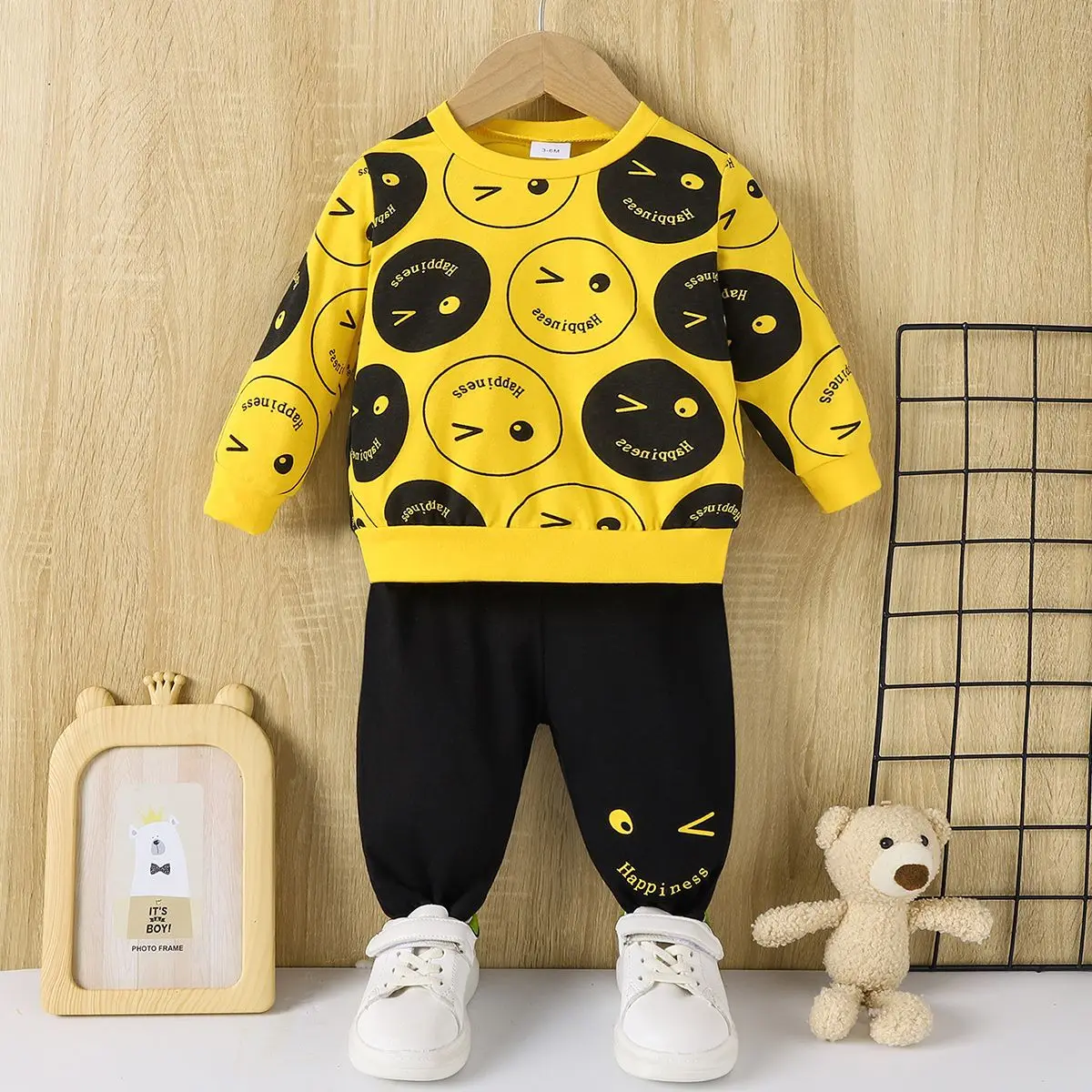 Casual Sweatshirts Sets Baby Boys Toddler O-neck Long Sleeve Shirt Hoodies + Trousers Sets Tracksuits for Baby Infant Newborn