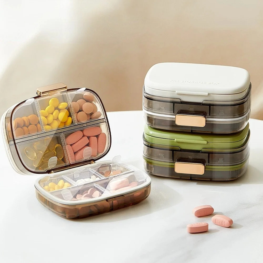 

New Hot Premuim Mini Portable 10 Grids Travel Pill Box Container Cases Organizer Storage for Tablets Vitamin Medicine Fish Oils