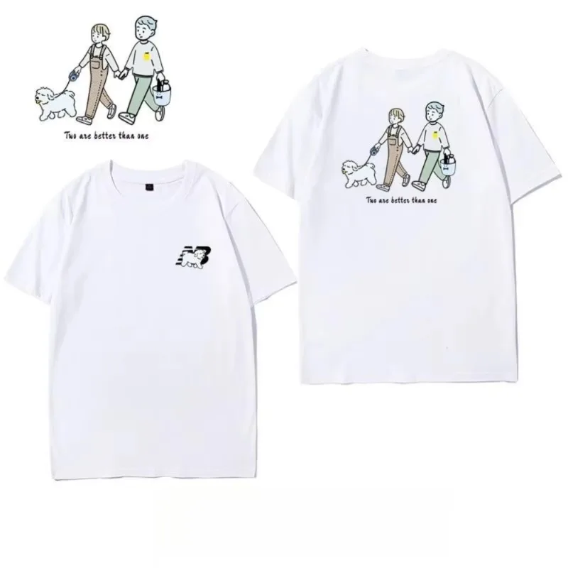 

motorcycle 2025 Parent-child illustration T-shirt trendy brand pure cotton casual sports couple short-sleeved niche top