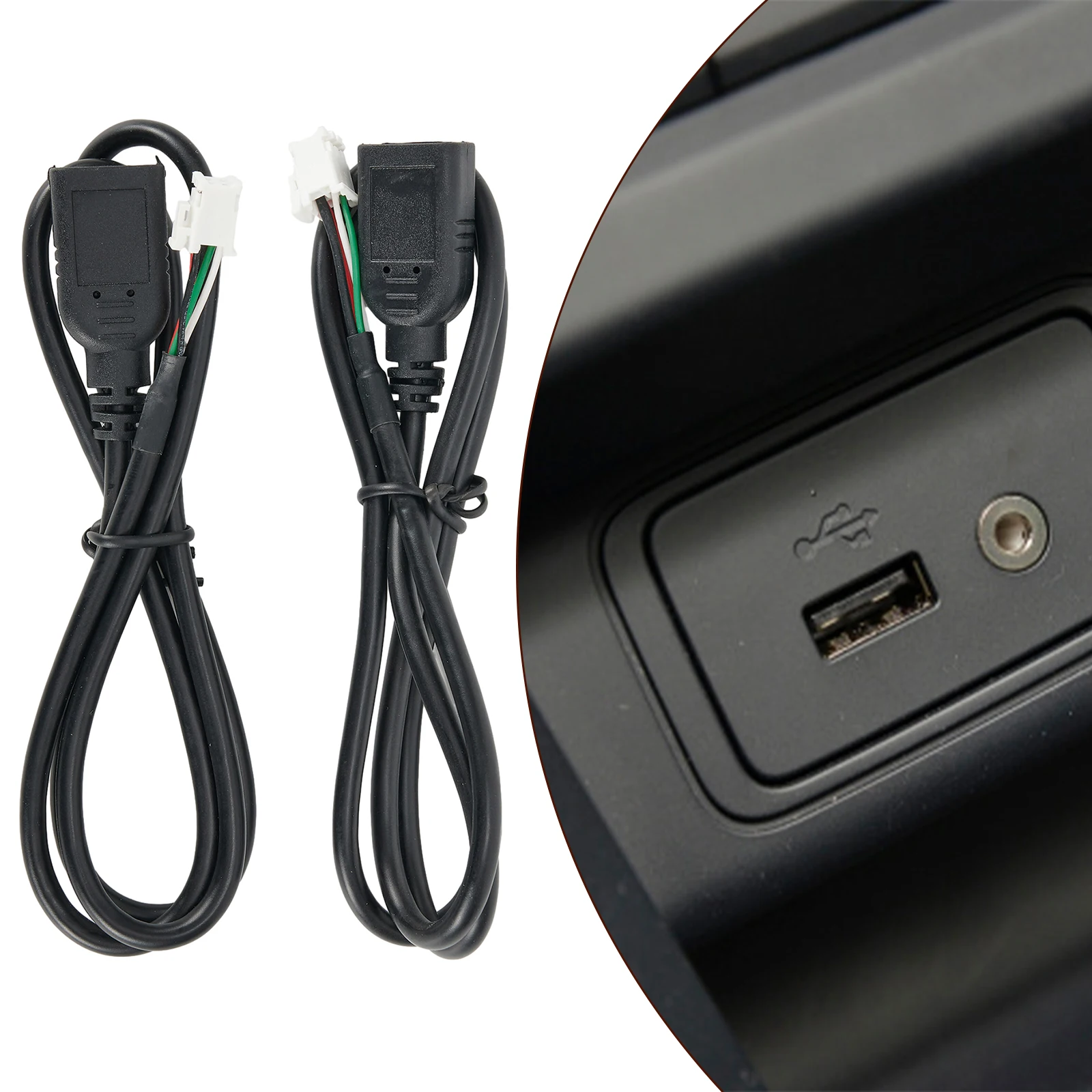 

New Durable Practical Car USB Adapter Car USBAdapter Extension Cable Replacement Black Connector Extension Part