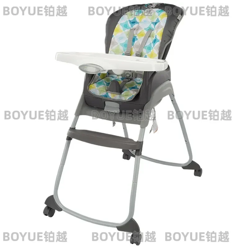 3 in 1 Baby Dining Chair Foldable Highchair Portable Feeding Seat with Armrests Multifunctional Kids Booster Stool for
