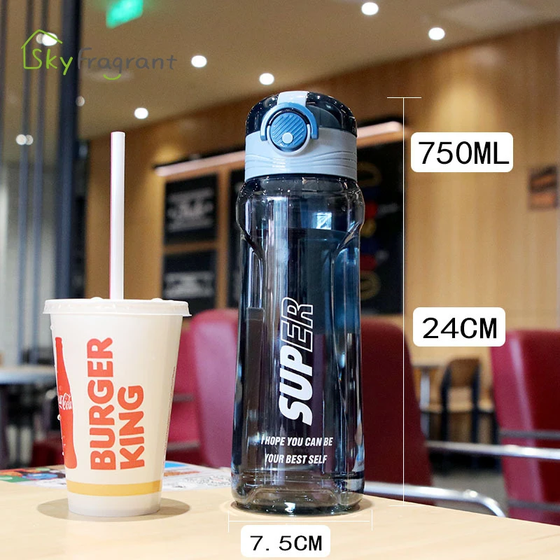 Bounce Cover Plastic Cup With Scrap Rope Outdoor Sports Water Bottle High Temperature Anti-fall Outdoor Fitness Cup Print Logo