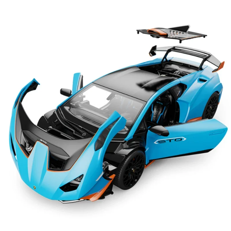 Large Size 1:18 HURACAN STO Alloy Sports Car Model Diecasts Metal Toy Racing Vehicles Car Model Simulation Collection Kids Gifts