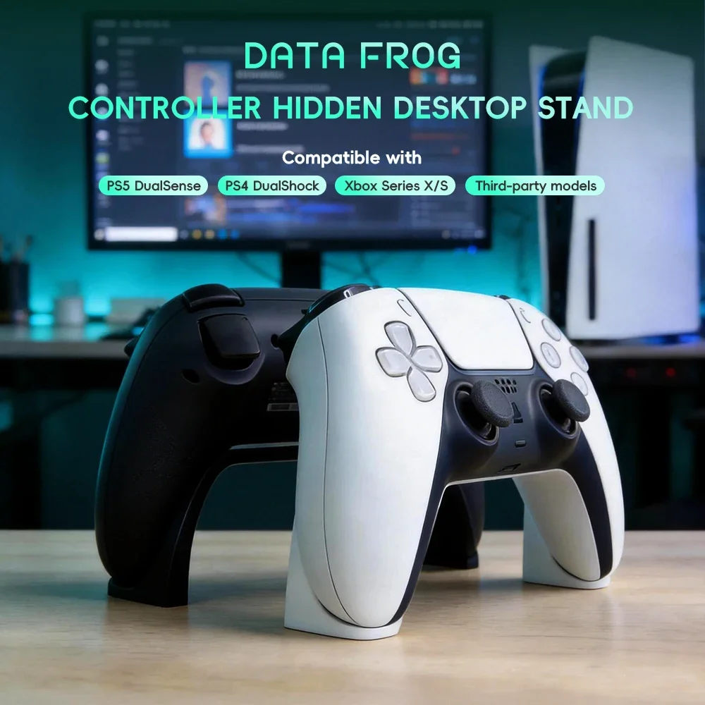 Data Frog Gamepad Stand for PS5 Xbox GameSir, Desktop Controller Mount, Universal Game Controller Display Dock for PC Gaming view 2