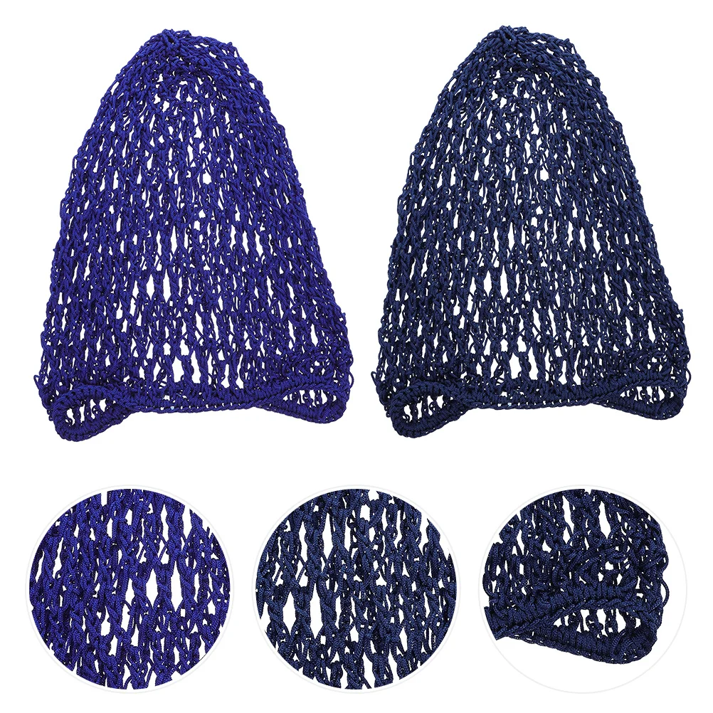 

2pcs Mesh Care Net Cover Caps Long For Women Home Use Crochet Hair Cover Hair Care Net Salon Cap