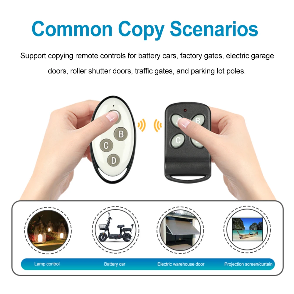 315/433MHz Copy Duplicator Key Mini Transmitter Key Butterfly 4 Button for Car Electric Garage Door