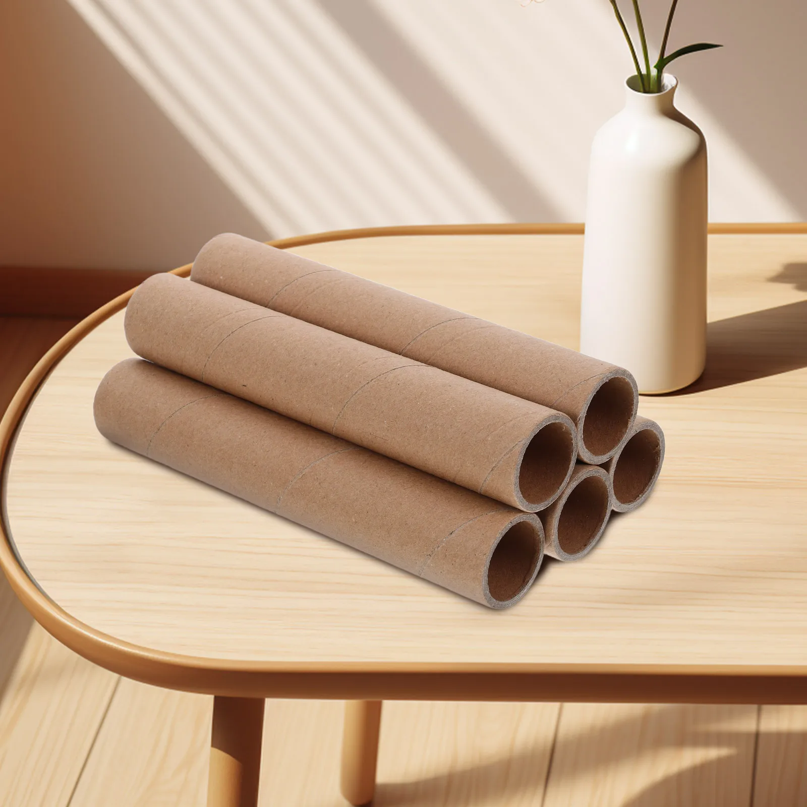 5Pcs Packaging Paper Tube Multifunctional Round Cardboard Tube for Calligraphy Poster Craft Roll Shipping Storage