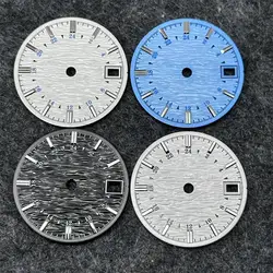 28.5mm Water Rippled Surface Watch Dial DIY Diving Watch Modification Accessories for NH34 NH35 Movement